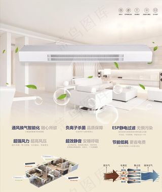 窗式新风系统海报图片