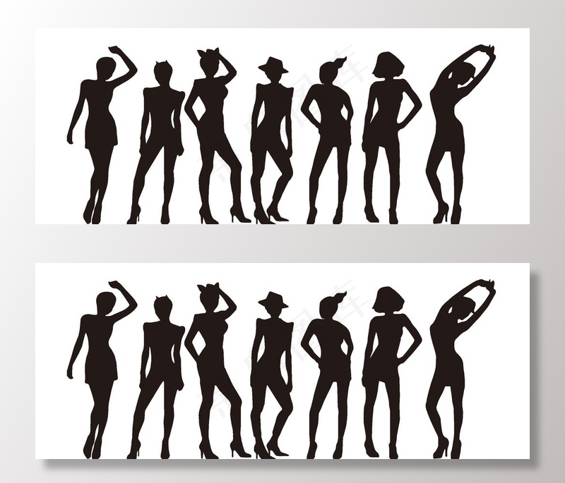 女性剪影图片