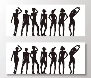 女性剪影图片