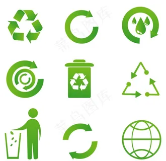 自觉扔垃圾  循环回收图片