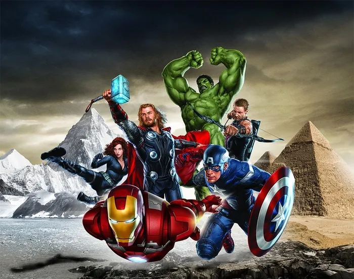 复仇者联盟背景墙图片(10375X8488(DPI:72))psd模版下载