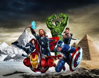 复仇者联盟背景墙图片
