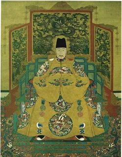 明世宗坐像轴图片