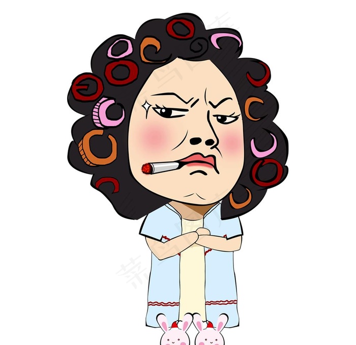 包租婆图片psd模版下载