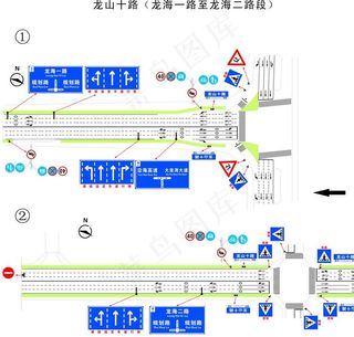 交通标线 标牌图片