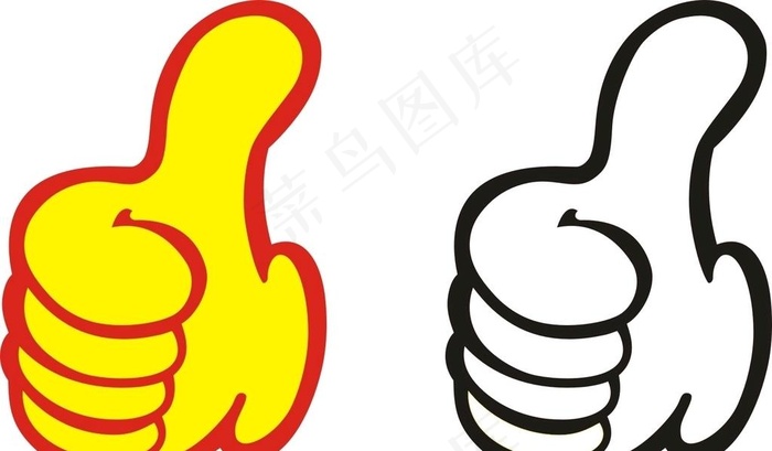 大拇指图片cdr矢量模版下载