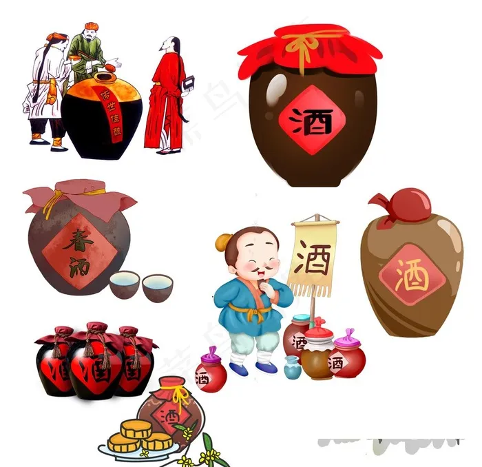 酒坛图片(2362X2362(DPI:300))psd模版下载