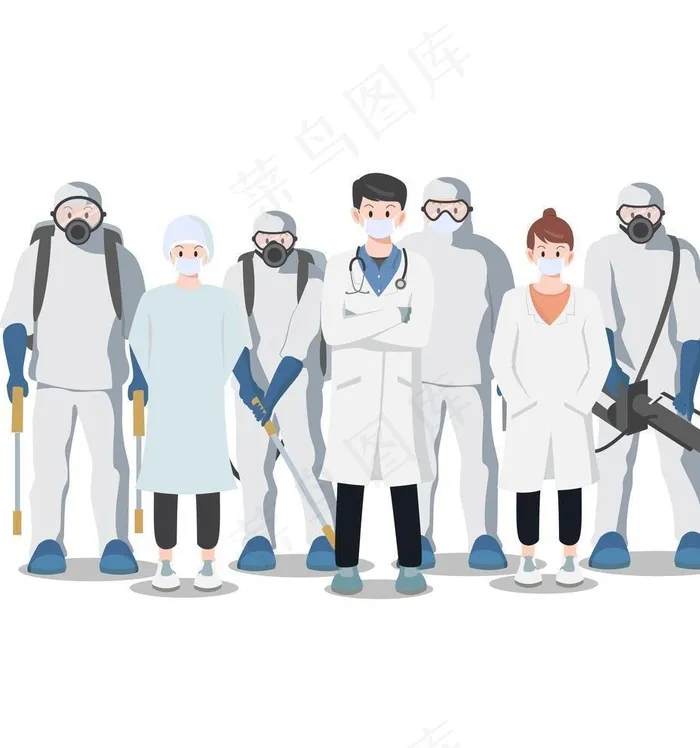 抗击疫情图片ai矢量模版下载