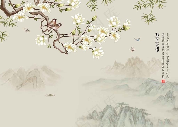 花鸟图片(9071X6803(DPI:72))psd模版下载