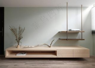 北欧极简客厅装修效果图电视背景图片