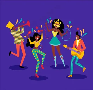 唱歌跳舞人物图片