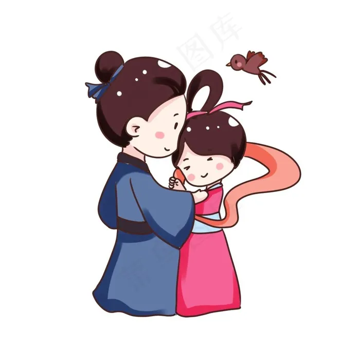 牛郎织女图片psd模版下载