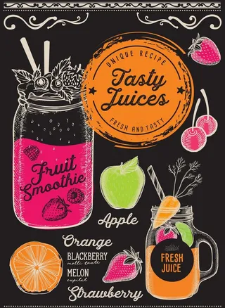 手绘西餐菜单图片