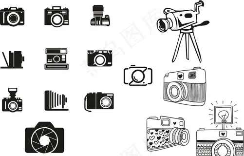 各种矢量相机摄影图片