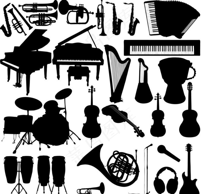 矢量乐器图片