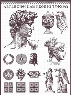 古罗马设计元素矢量素材图片