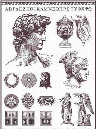 古罗马设计元素矢量素材图片