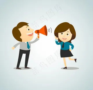 手持喇叭的男子图片