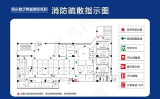 消防疏散图图片