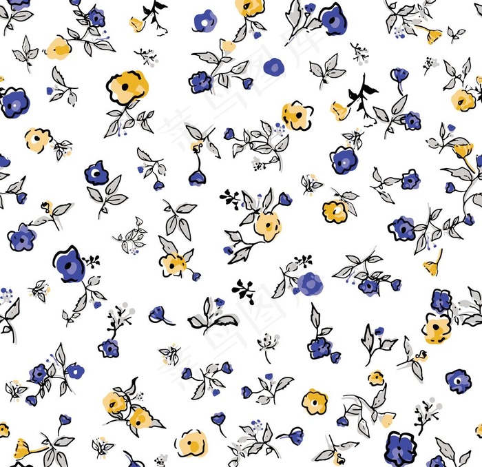 黄色小碎花图片