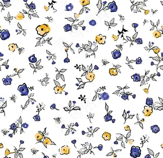 黄色小碎花图片