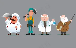 卡通职业人物图片