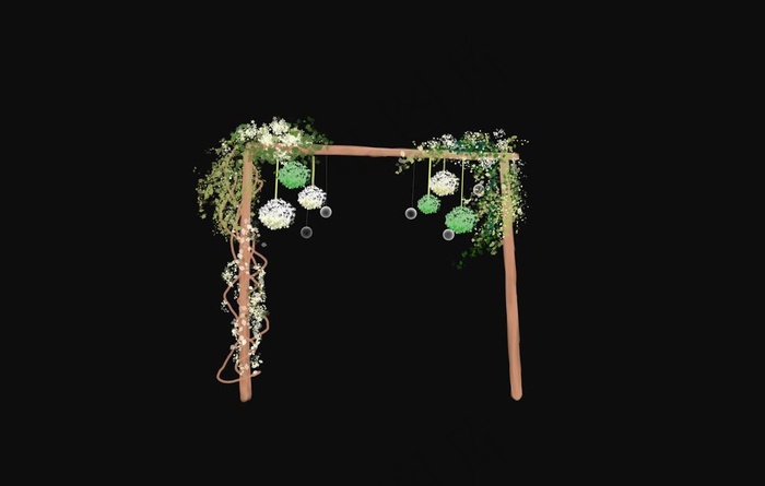 婚礼花艺拱门图片