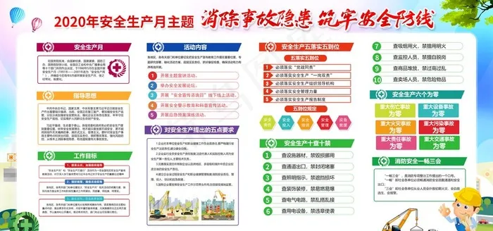 全国安全生产月消除事故展板图片(6000X3000(DPI:150))psd模版下载