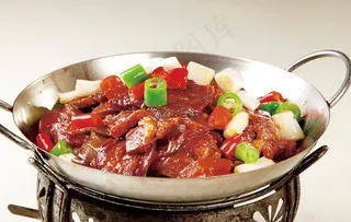 干锅带皮牛肉图片