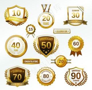 金牌盾牌标签图片