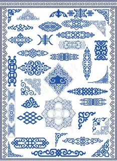 蒙古花纹 蒙古标志图片
