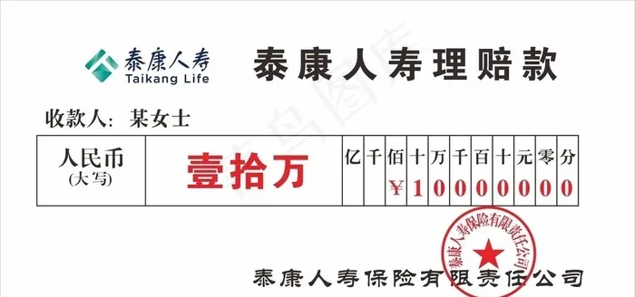 理赔金额牌图片cdr矢量模版下载