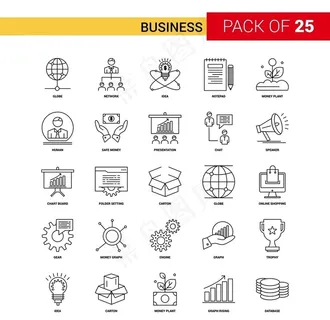 商务简约线性icon图标设计图片 商务简约线性icon图标设计图片