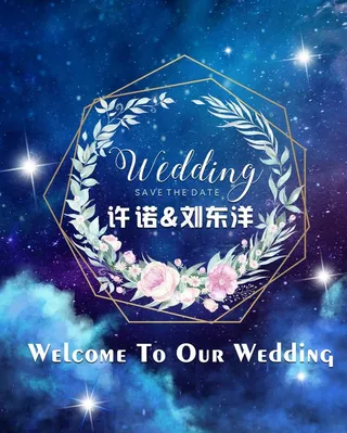 星空婚礼主题图片
