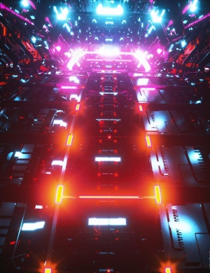 C4D 模型 机械空间炫酷图片