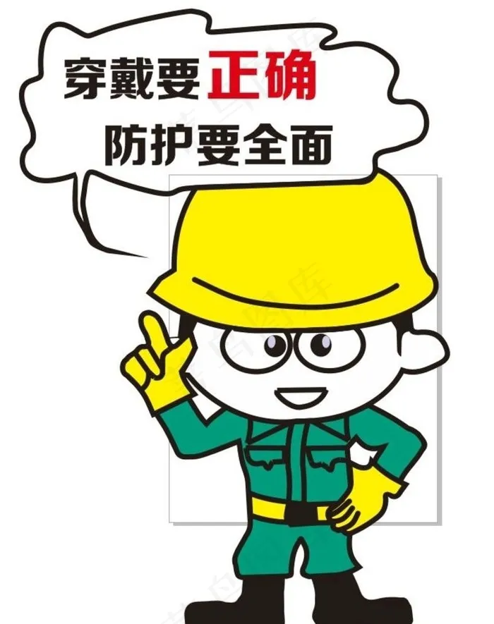 穿戴要正确 防护要全面图片cdr矢量模版下载
