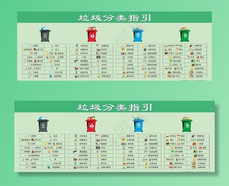 垃圾分类指引图片(12992X5020(DPI:150))psd模版下载