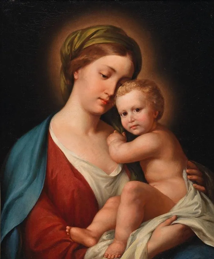 圣母与圣婴图片