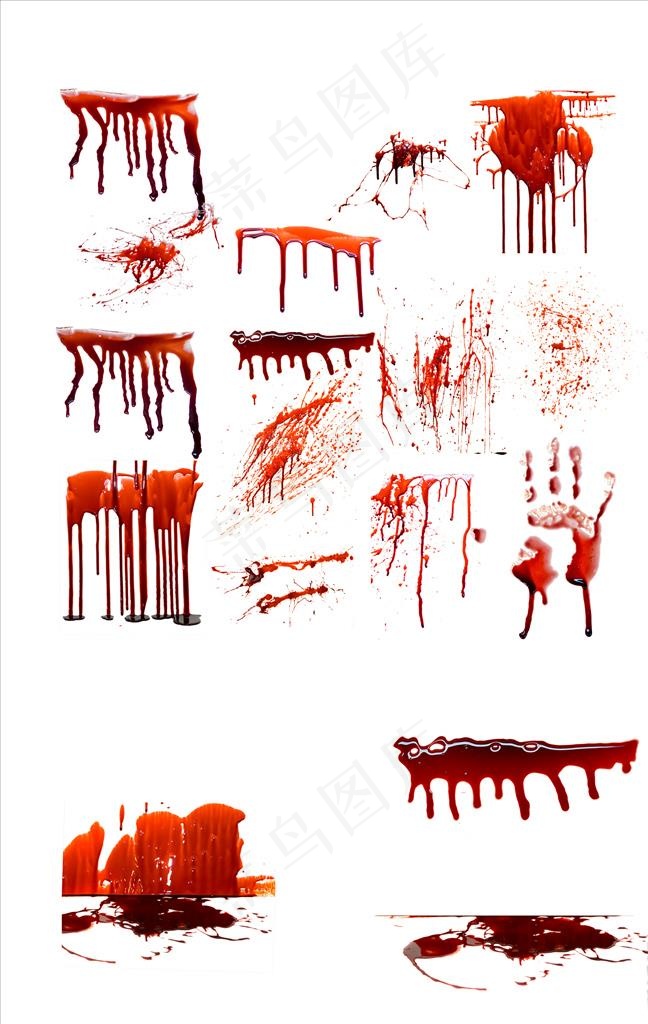 免抠血渍血浆png素材图片