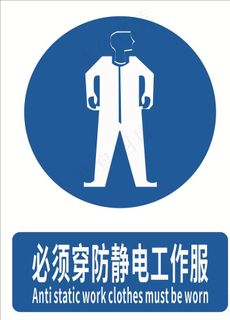 必须穿防静电工作服图片