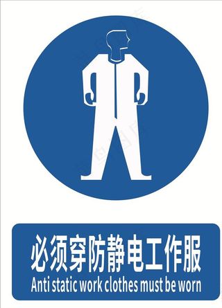 必须穿防静电工作服图片