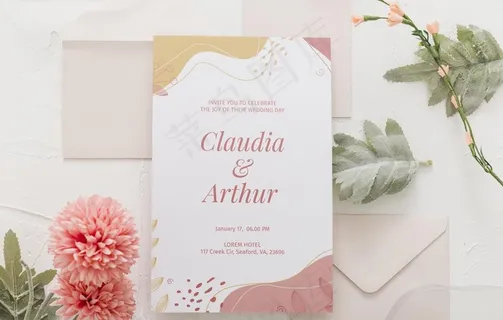 邀请函样机图片