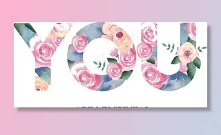 矢量花字母图片