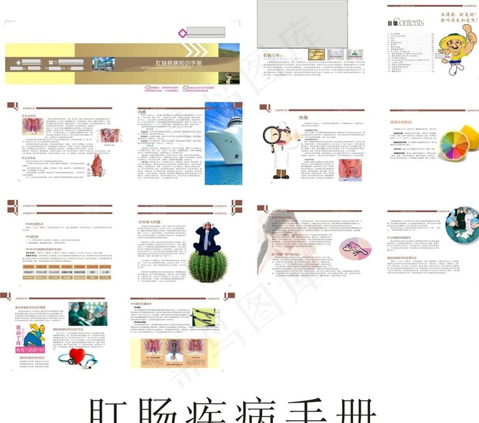 肛肠疾病知识手册图片cdr矢量模版下载