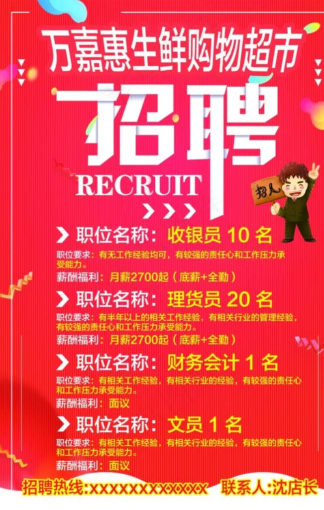 超市招聘榜图片(2362X3543(DPI:150))psd模版下载