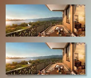 公园江景地产图片