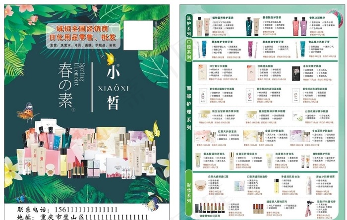 春素小皙传单图片cdr矢量模版下载