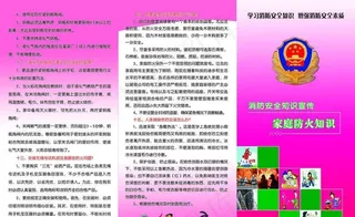 家庭防火知识彩页图片
