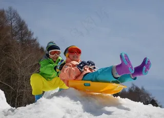 儿童滑雪图片