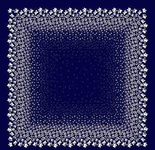 蓝色花方巾图片